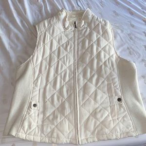 Croft & Barrow Cream Quilted Vest